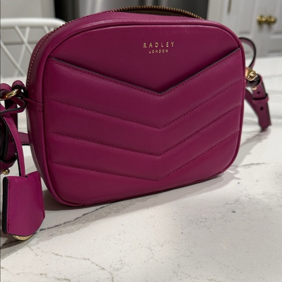RADLEY LONDON Handbags - Radley London Gordon Road Quilted Leather Mini Zip Top Crossbody Pink